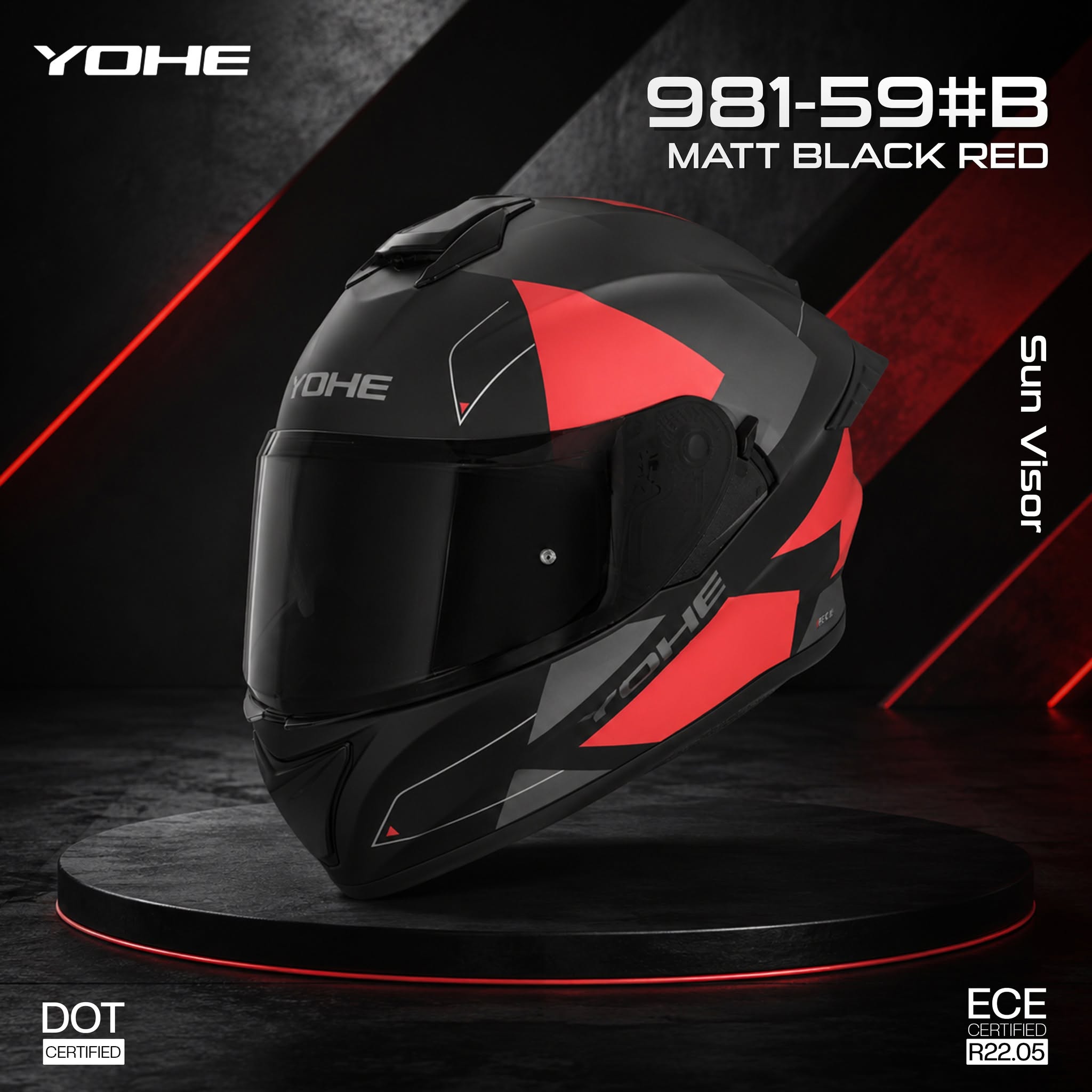 Game Changer Pro 981-59#B Matt Black Red