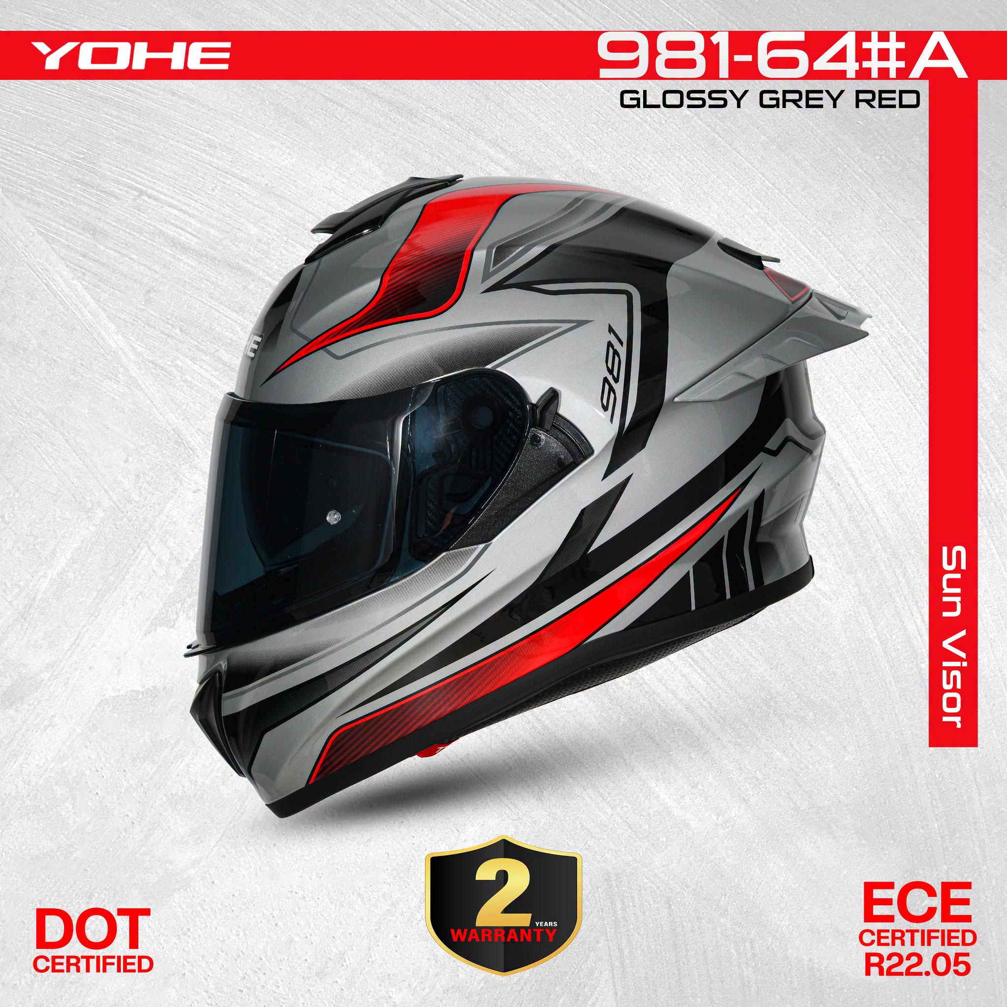 Game Changer Pro 981-64#A Glossy Grey Red